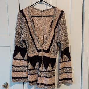 Free People Cozy Knit Patterned Sweater